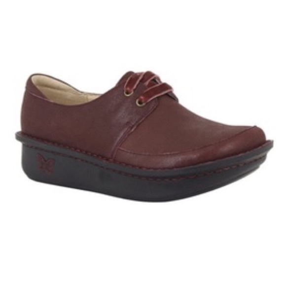 ๐บ๐บ Alegria Burgandy Leather Lace-Up Oxford ๐บ๐บ - Picture 13 of 15